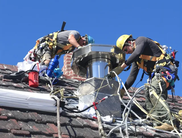Protective chimney cap installed by Waterbury Chimney Sweep in Waterbury, CT