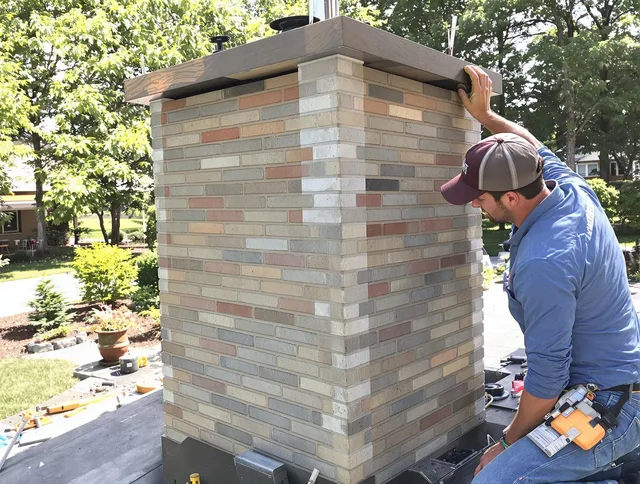 Waterbury Chimney Sweep completing a modern chimney remodel in Waterbury, CT