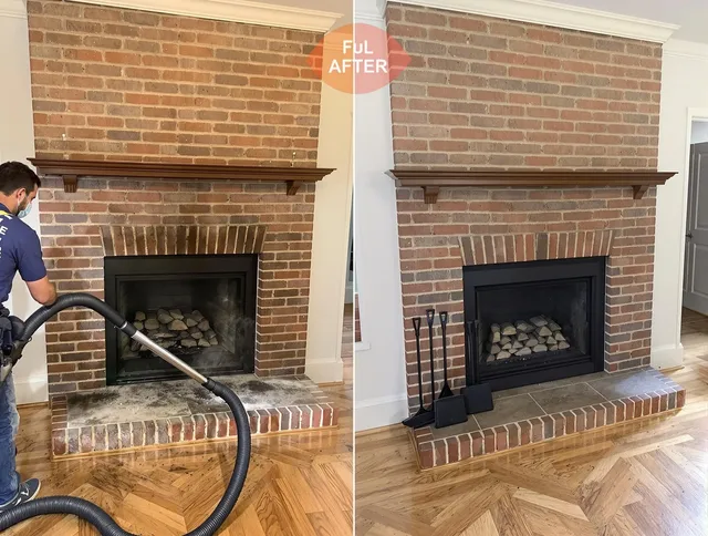 Waterbury Chimney Sweep carefully sanitizing a fireplace in Waterbury, CT