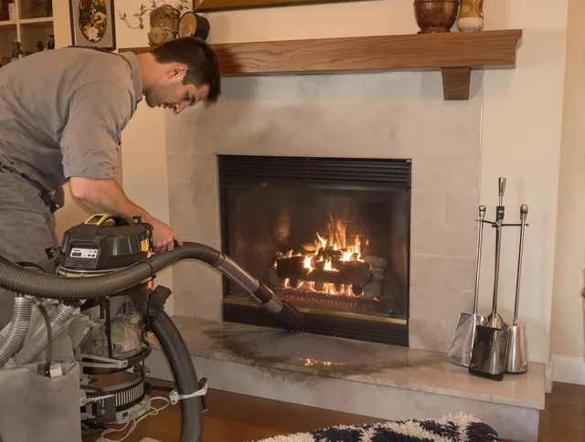 Routine fireplace upkeep by Waterbury Chimney Sweep in Waterbury, CT