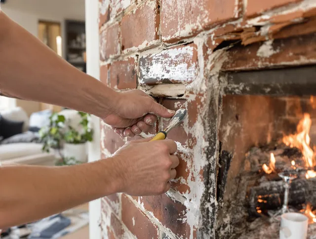 Routine fireplace repair by Waterbury Chimney Sweep in Waterbury, CT