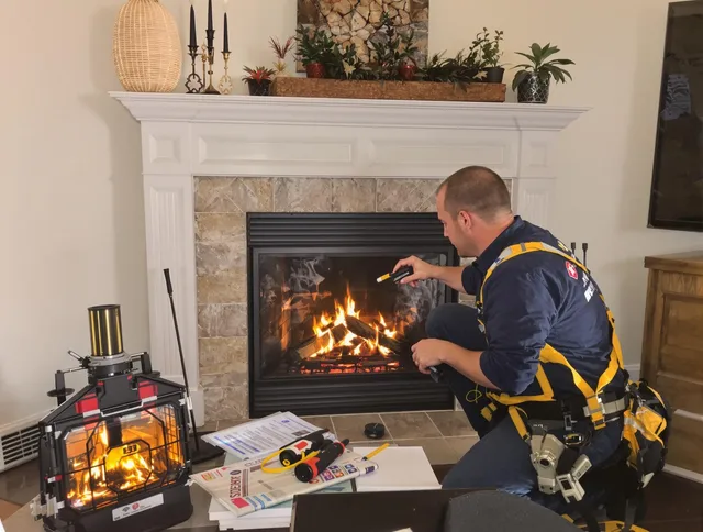 Safety-focused fireplace inspection by Waterbury Chimney Sweep in Waterbury, CT