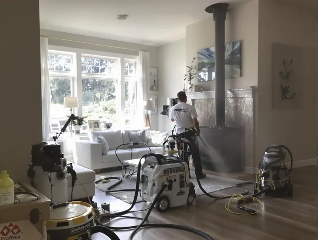 Soot removal service by Waterbury Chimney Sweep for a fireplace in Waterbury, CT